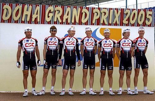 Team CSC's seven riders for Doha: