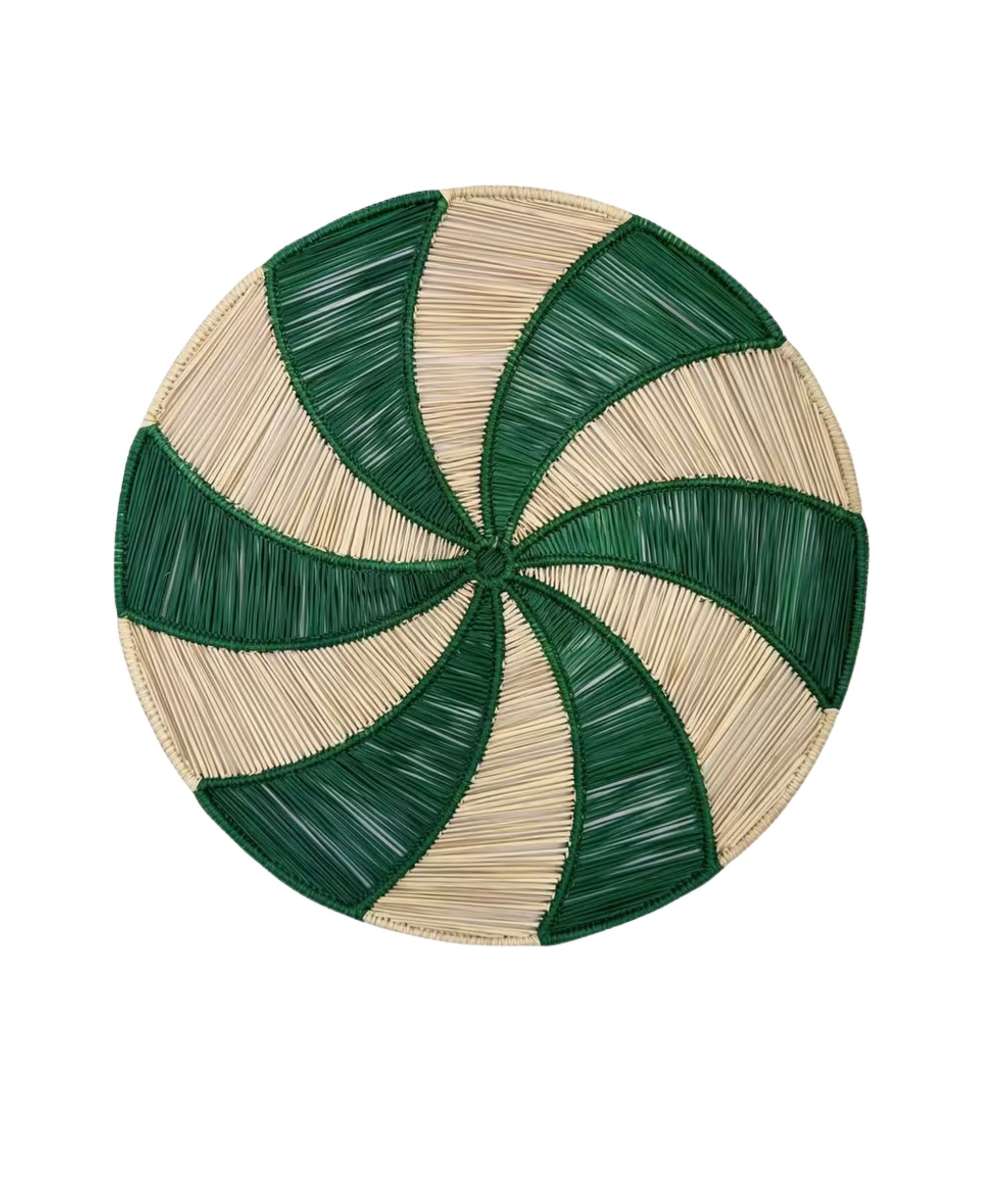 Green swirl placemat