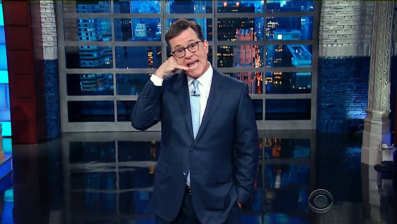 Stephen Colbert re-enacts Trump phone calls