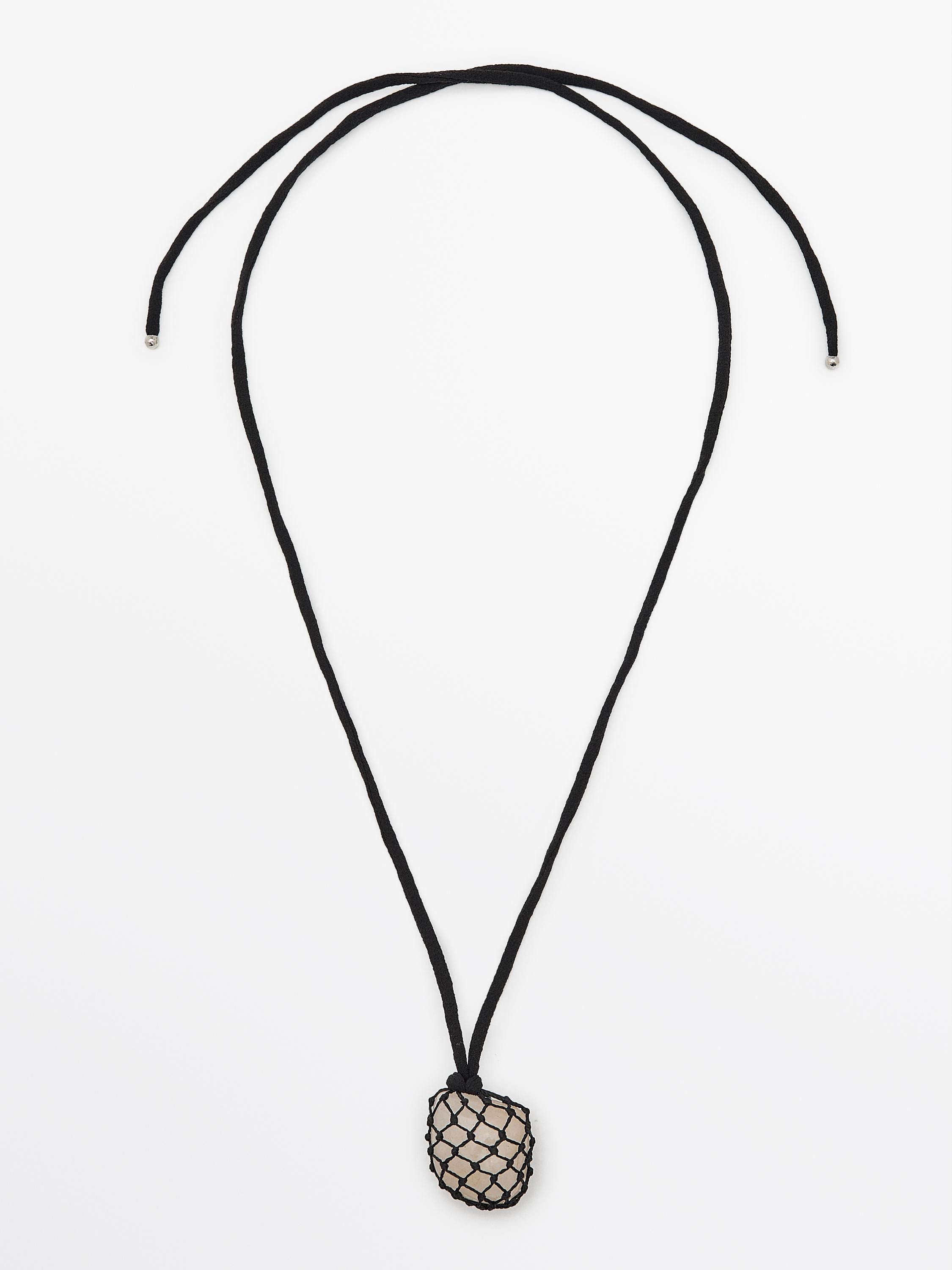 Massimo Dutti, Mesh Stone Cord Necklace