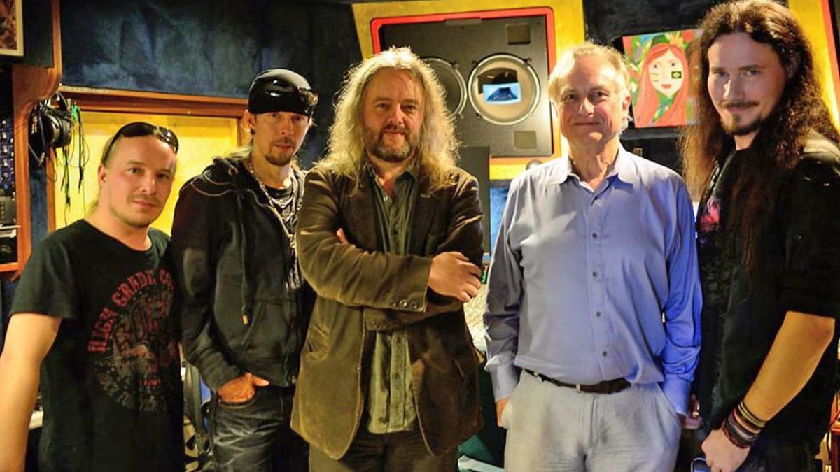 Nightwish in the studio with Richard Dawkins