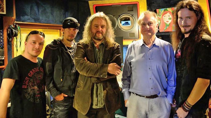 Nightwish in the studio with Richard Dawkins