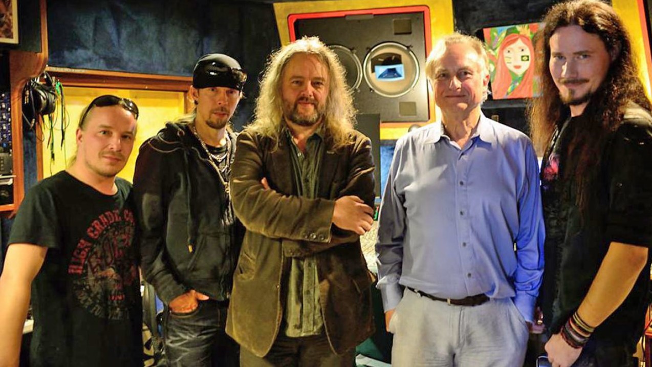 Nightwish in the studio with Richard Dawkins