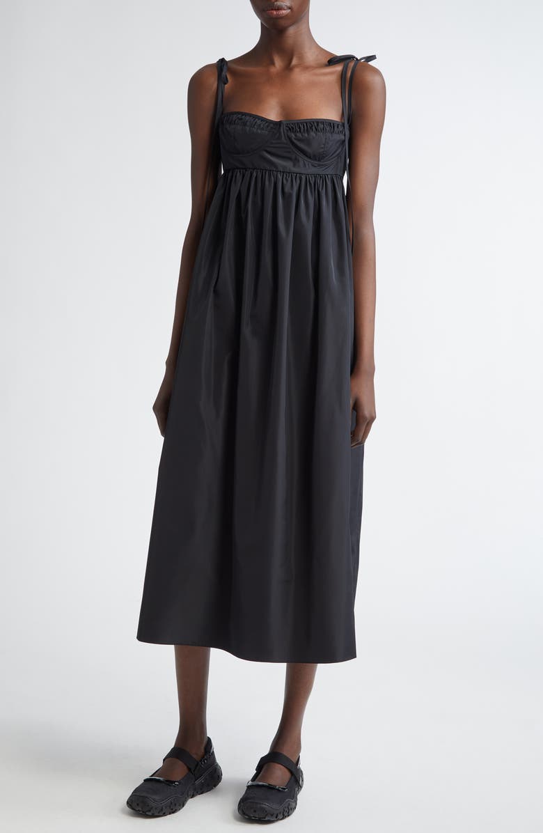 Alena Bralette Recycled Faille Midi Dress