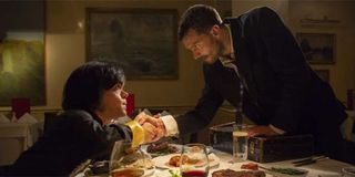 Jamie Dornan and Peter Dinklage in My Dinner With Herve