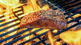 a piece of salmon with herb marinade grilling on a bbq can you grill salmon