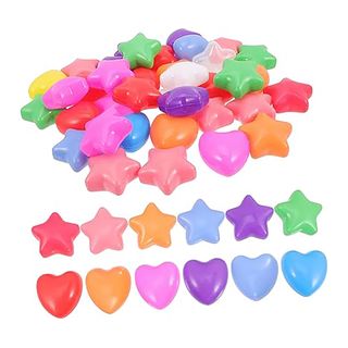 Colourful star shaped ballpit balls