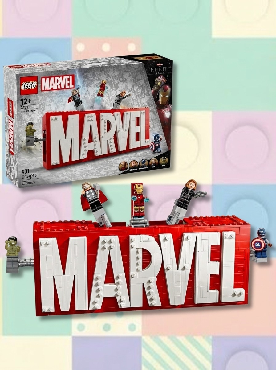 Marvel Logo & Minifigures 