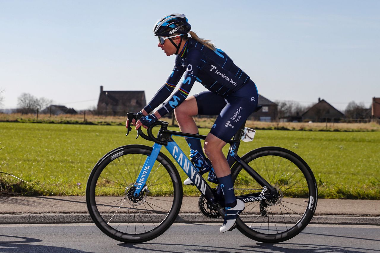 Omloop Het Nieuwsblad Women 2022 - 14th Edition - Gent - Ninove 129,1 km - 26/02/2022 - Annemiek Van Vleuten (NED - Movistar Team) - photo Gomez/SprintCyclingAgency&Acirc;&copy;2022