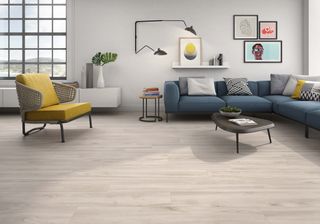 white wood flooring in modern living room