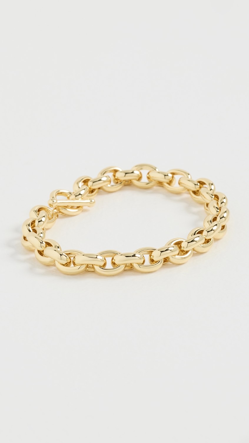 By Adina Eden, Chunky Chain Link Toggle Bracelet