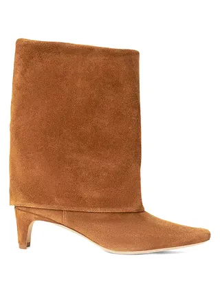 Wally 45mm Suede Foldover Boots