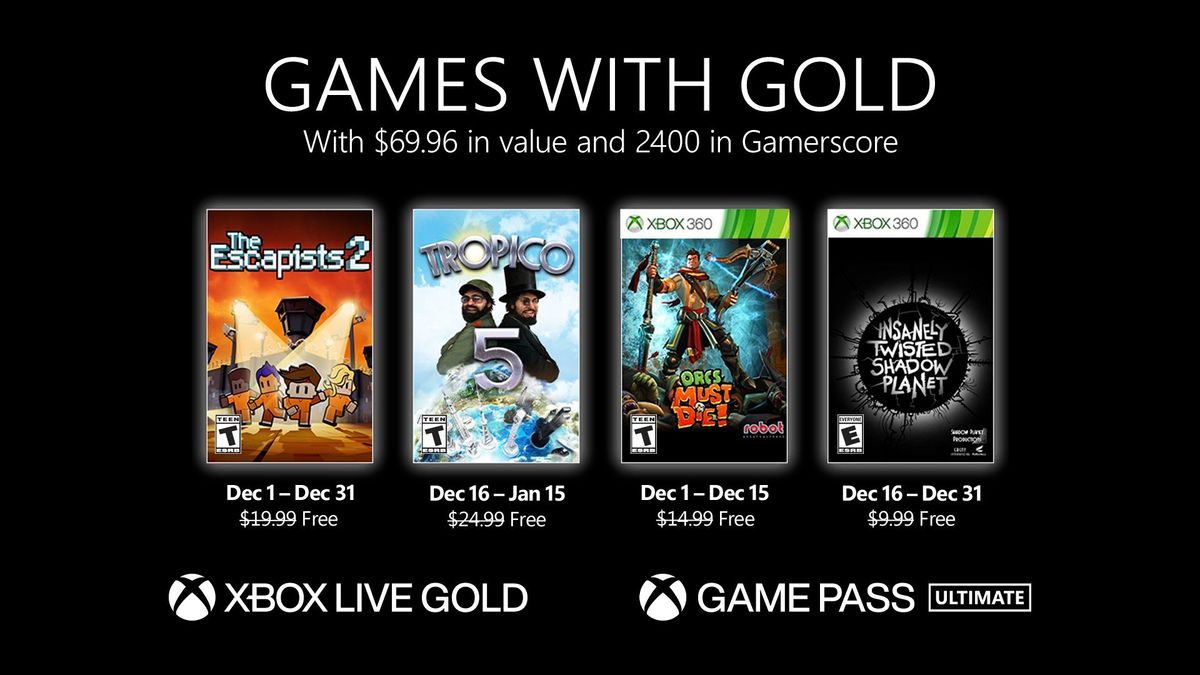 Jogos GRÁTIS Xbox LIVE GOLD de DEZEMBRO 2015 (Xbox 360 / Xbox ONE) 