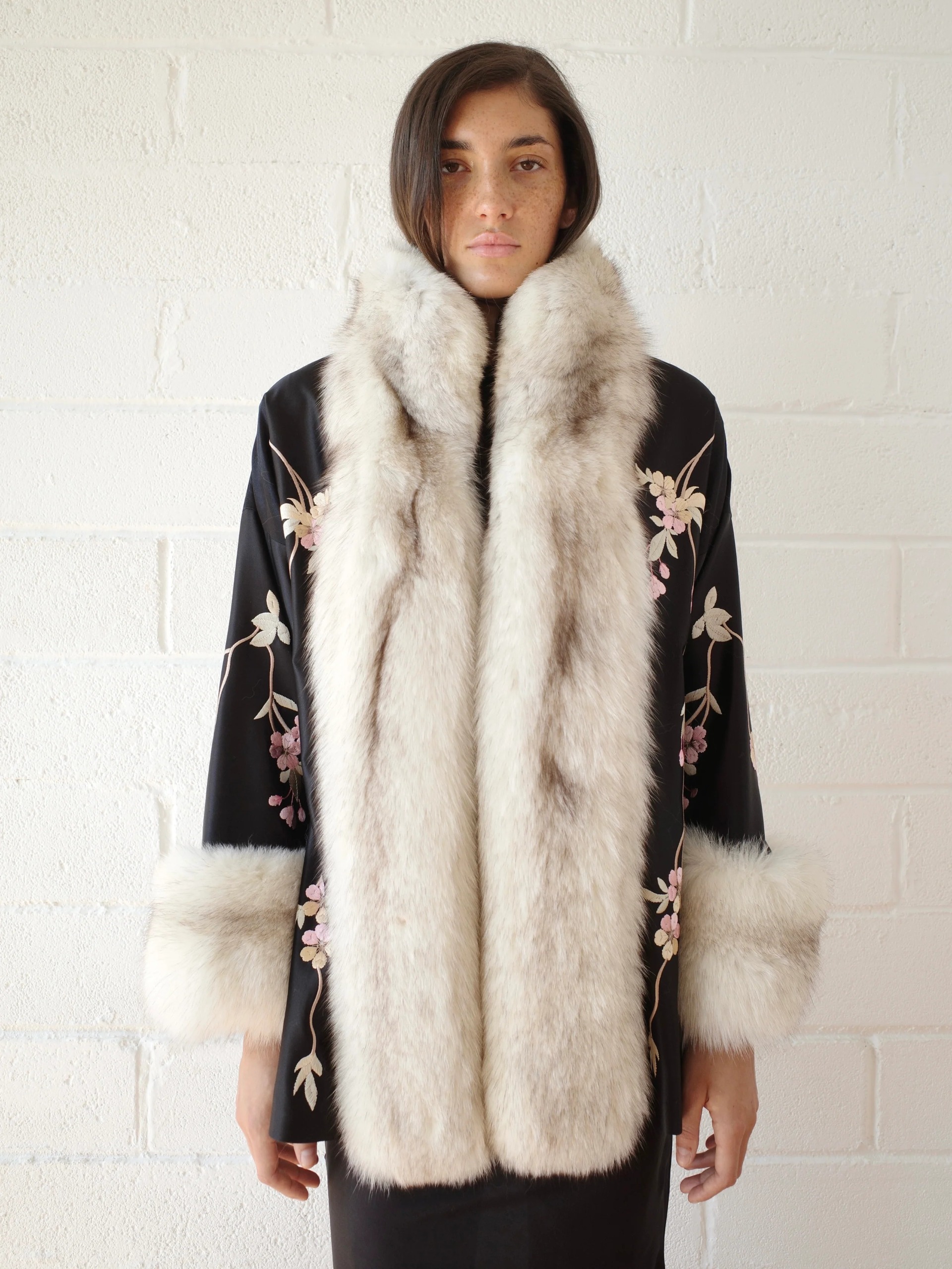 Conner Ives, The Demi Couture Reconstituted Vintage Fur and Silk Robe