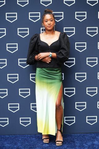 Naomi Osaka makes a pre-US Open 2024 appearance at TAG Heuer 5th Avenue Boutique on August 22, 2024 in New York City.