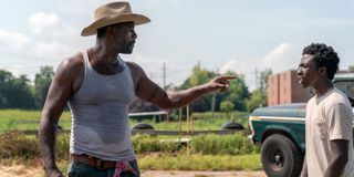 Idris Elba and Caleb McLaughlin in Concrete Cowboy