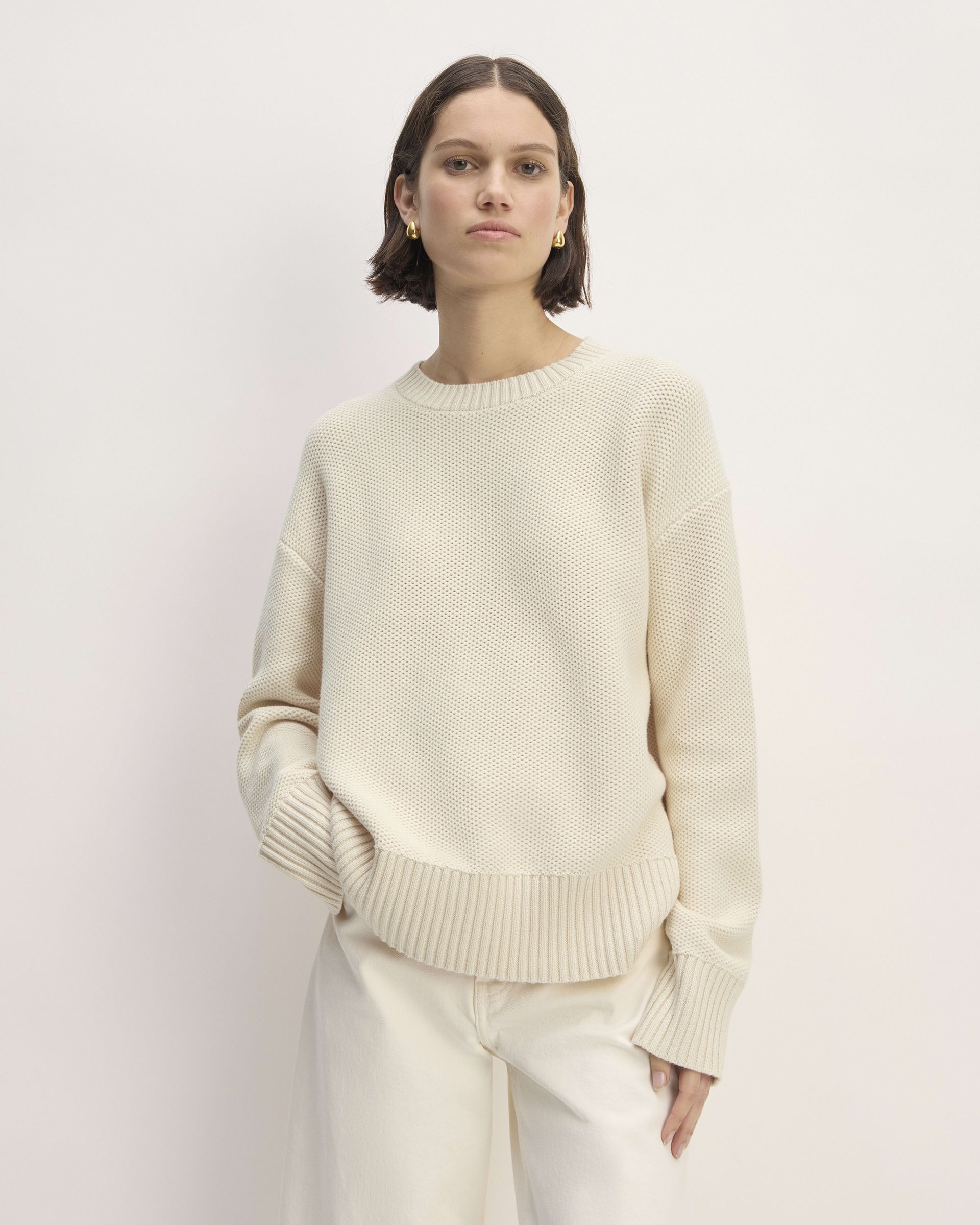 The Cotton Honeycomb Square Crew