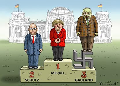 Political cartoons world Germany election Angela Merkel