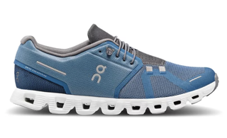 A pair of blue On Cloud 5 men's shoes