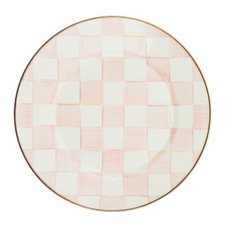 MacKenzie-Childs Rosy Check Dinner Plate