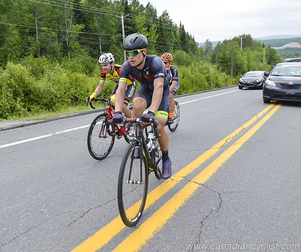 The break - Robin Carpenter (Hincapie Racing Team), Jack Bobridge (Team Budget Forklifts), Guillaume Boivin (Optum p/b Kelly Benefit Strategies)