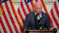 U.S. Sen. Mark Kelly (D-AZ) speaks at a news conference in the U.S. Capitol on Dec. 1, 2025, in Washington, D.C. Kelly held the event to address what he described as intimidating actions by President Donald Trump and Secretary of Defense Pete Hegseth, following a video in which Kelly and several other lawmakers urged U.S. troops to refuse &ldquo;illegal orders.&rdquo;