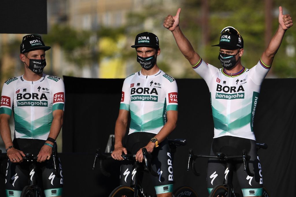 There was a thumbs-up from Peter Sagan in his Bora-Hansgrohe team&rsquo;s special new jersey for this year&rsquo;s Tour