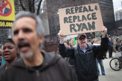 Health-care bill protesters