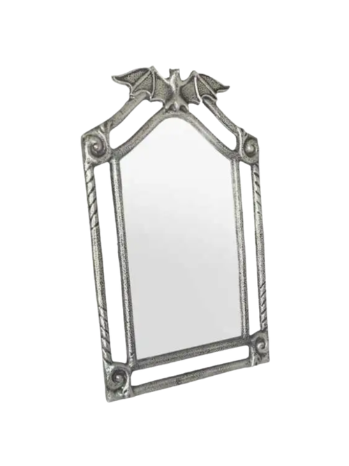 Antique Silver Bat Mirror