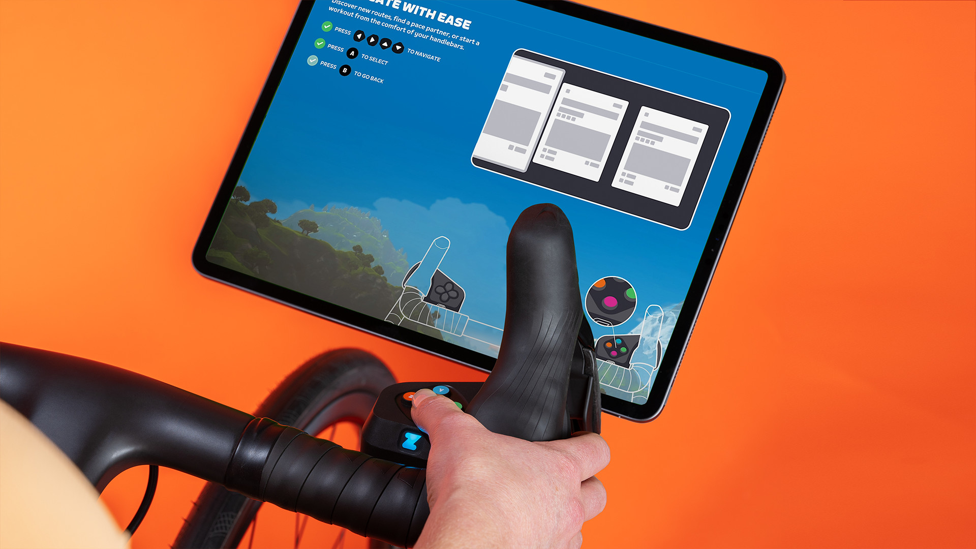 Zwift Play while riding