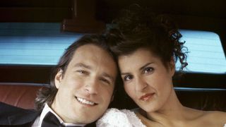 John Corbett and Nia Vardalos in My Big Fat Greek Wedding