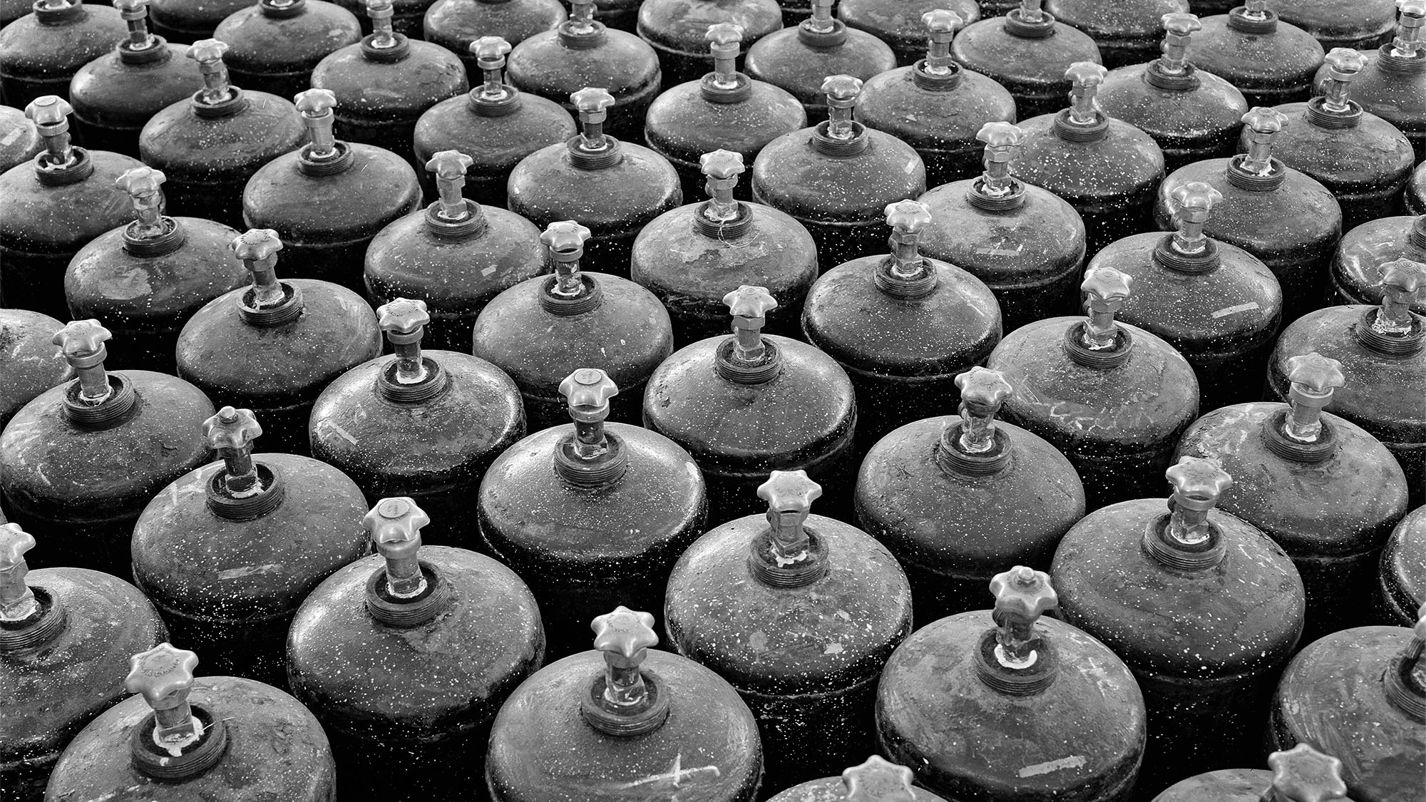 A collection of gas canisters
