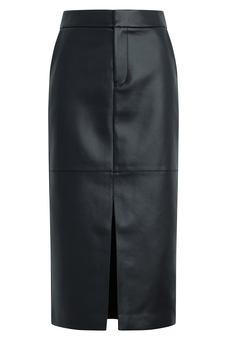 The Meyer Faux Leather Midi Skirt