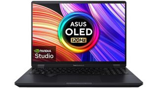 Product shot of the Asus ProArt Studiobook OLED, one of the most powerful laptops