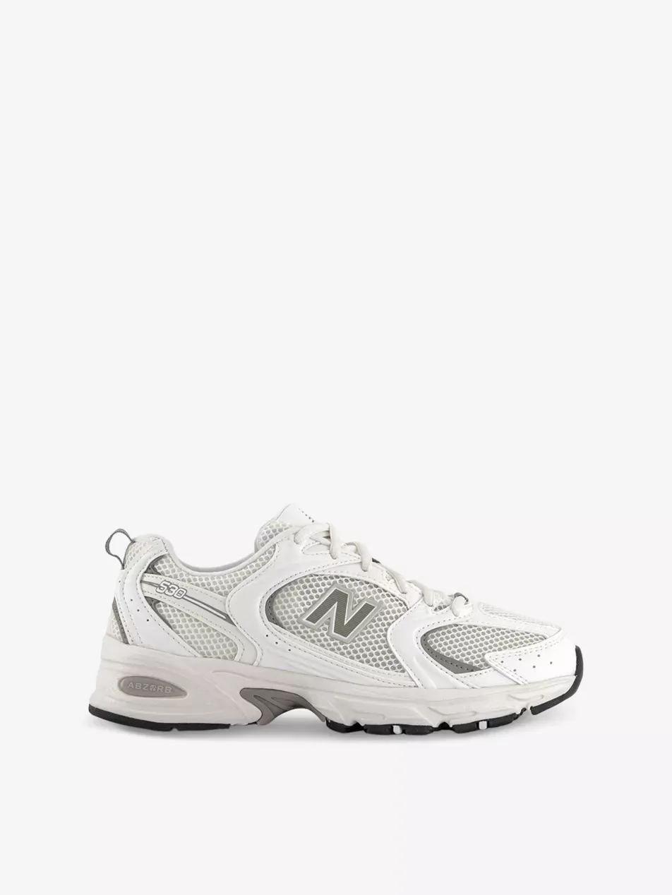Mr530 Leather and Mesh Low-Top Trainers - 3.5