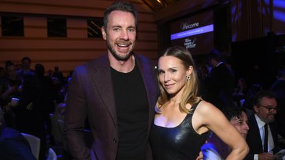 Dax Shepard and Kristen Belll attend the Education Through Music Los Angeles 18th Annual Benefit Gala at Skirball Cultural Center on December 05, 2023 in Los Angeles, California.