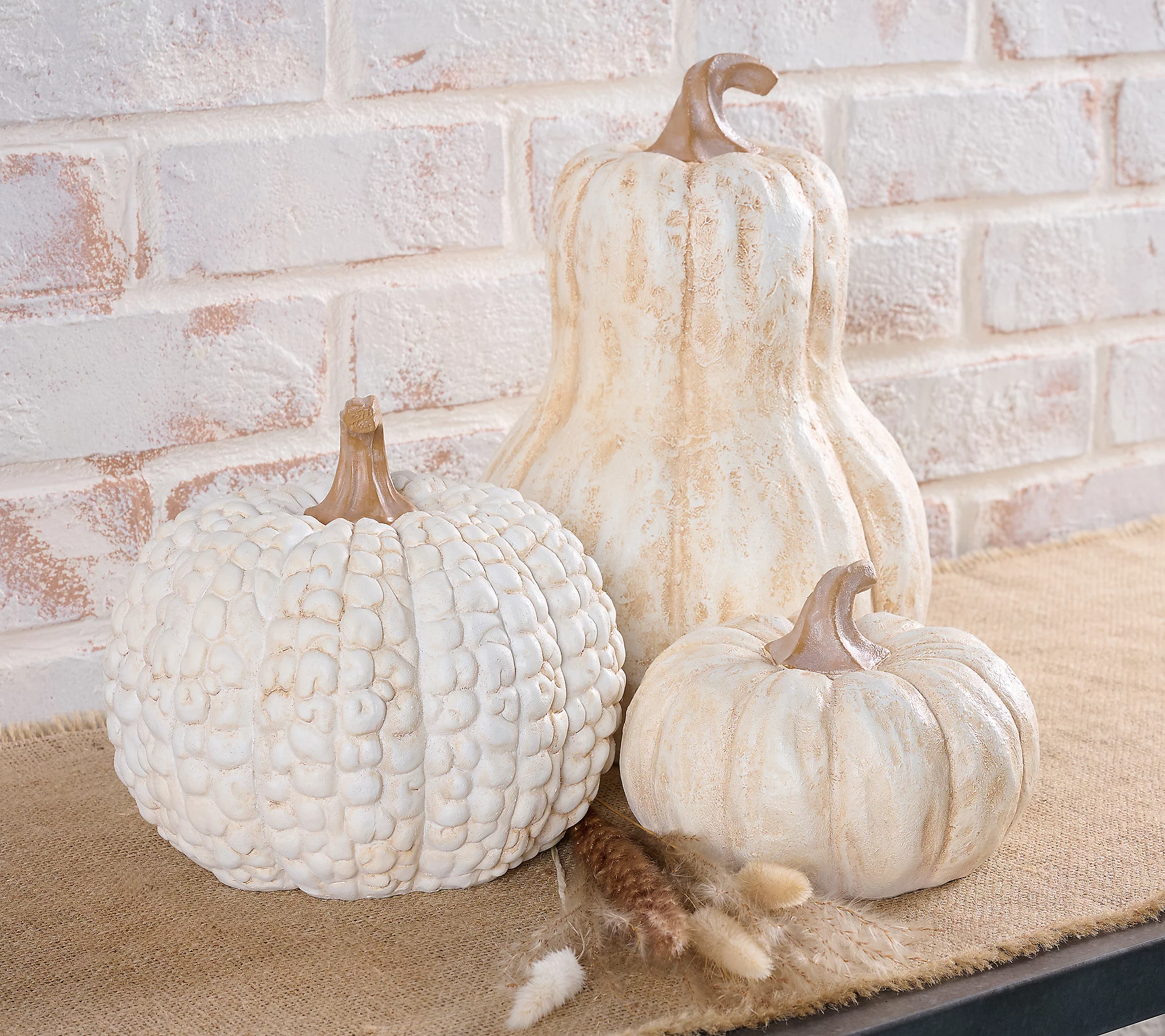Martha Stewart Set of 3 Indoor/outdoor Decorative Pumpkins