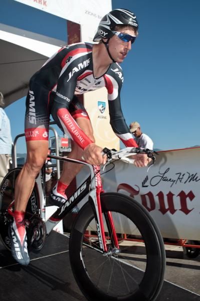 Tom Zirbel (Jamis-Sutter Home) rolls out of the start house.