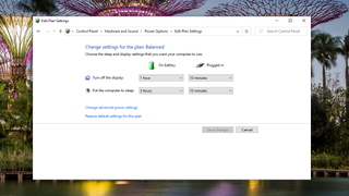 The power menu in Windows 10, a precursor to fast startup settings