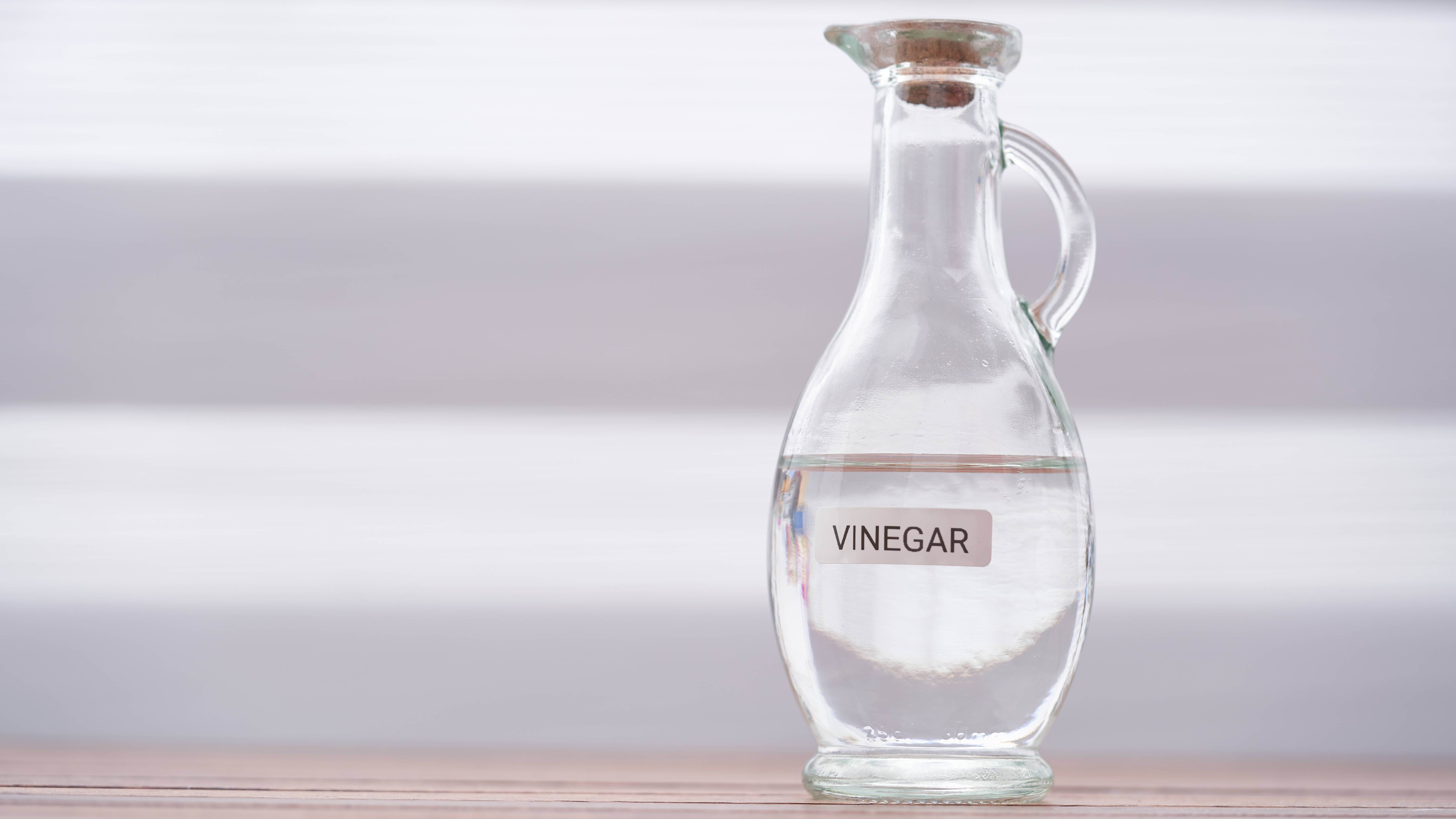 White vinegar in a jar