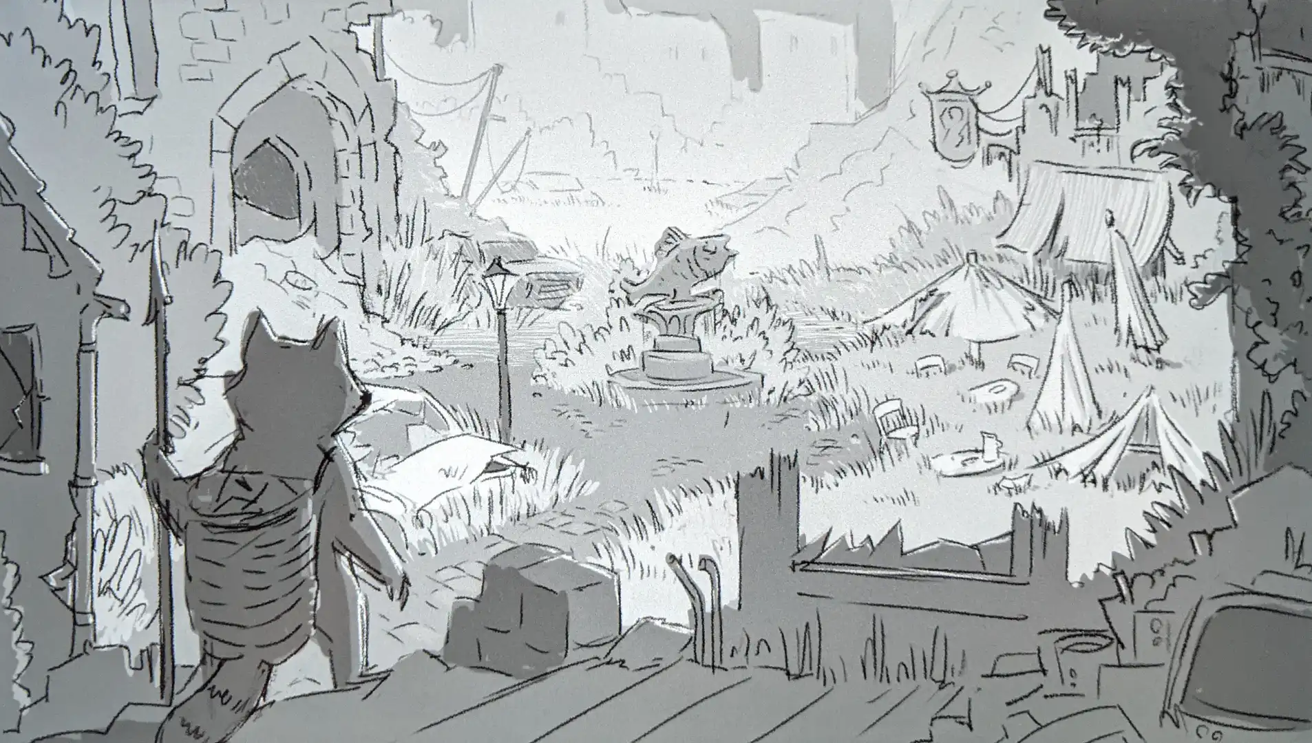 Concept art for Blender Studio movie Overgrown