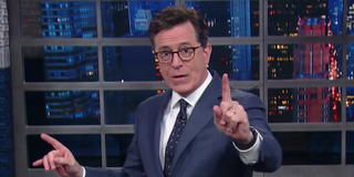 stephen colbert late show pointing
