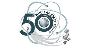 Logo celebrating 50th anniversary of the first nuclear space flight.