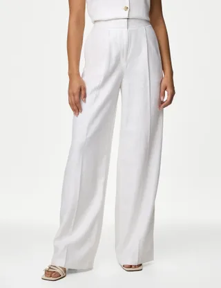 White Linen Trousers