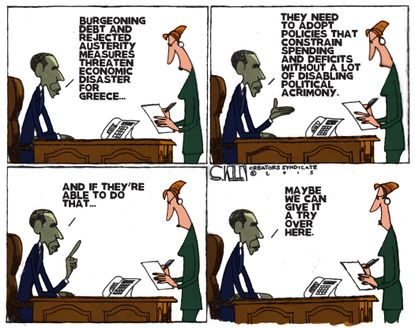 Obama cartoon politics economy