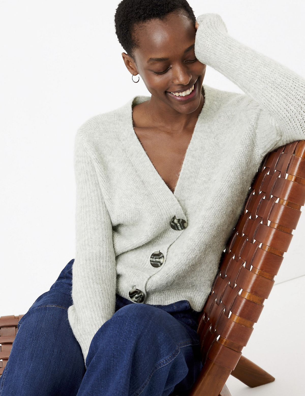 m&s cropped cardigan