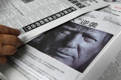 A Chinese newspaper features Donald Trump