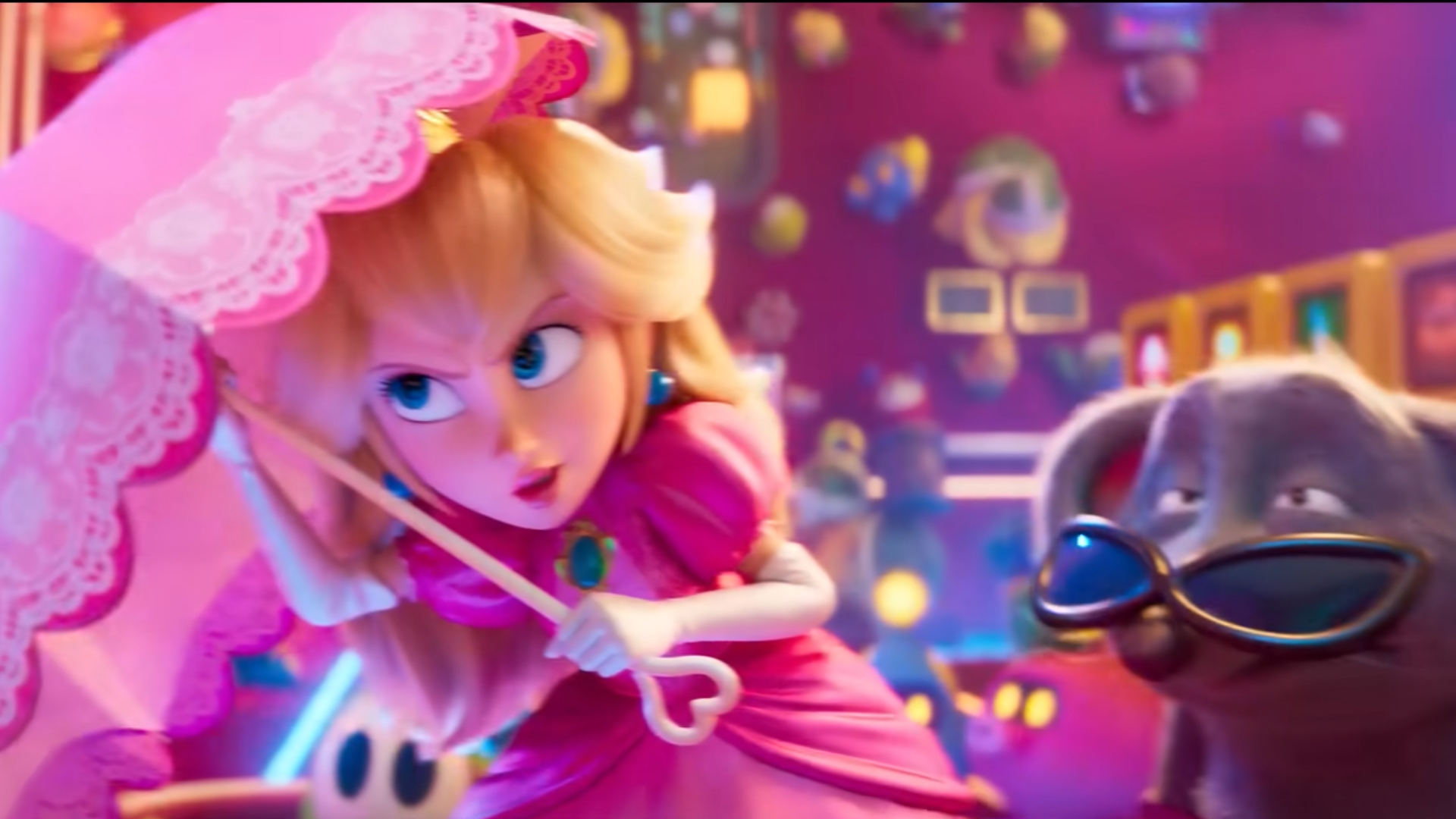 Princess Peach and Mouser in The Super Mario Galaxy Movie trailer