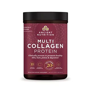 Ancient Nutrition Collagen Powder Protein With Probiotics, Unflavored Multi Collagen Protein With Vitamin C, 45 Servings, Hydrolyzed Collagen Peptides Supports Skin and Nails, Gut Health, 16oz