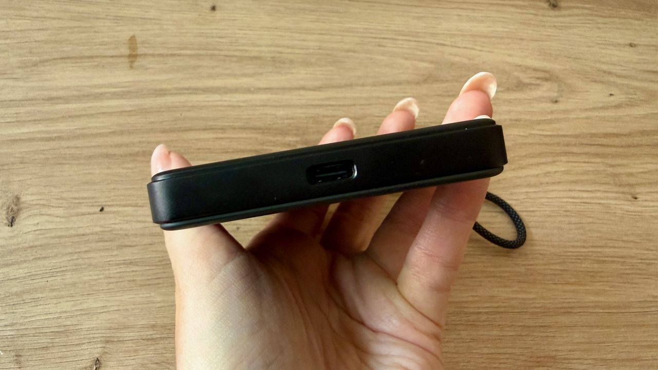 BMX SolidSafe 5K Magnetic Power Bank on a table